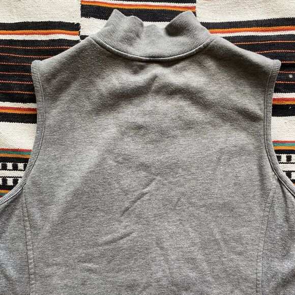 L.L. Bean 90’s Gray Sweater Vest. Zip Up. Pockets Inside/out. Size Small. Cotton - Picture 16 of 16